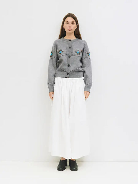 The Dahlia Cardigan - Heather Grey