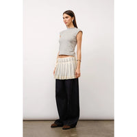 River Cap Sleeve Top - Grey Melange