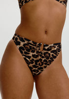 Vela High Leg Bikini Bottom - Leopard