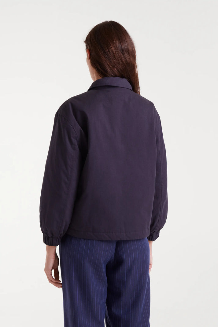 Navy Blue Ruffle Jacket