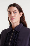 Navy Blue Ruffle Jacket