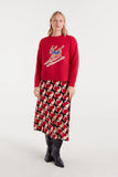 Jacquard Skiing Jumper - Red