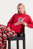 Jacquard Skiing Jumper - Red
