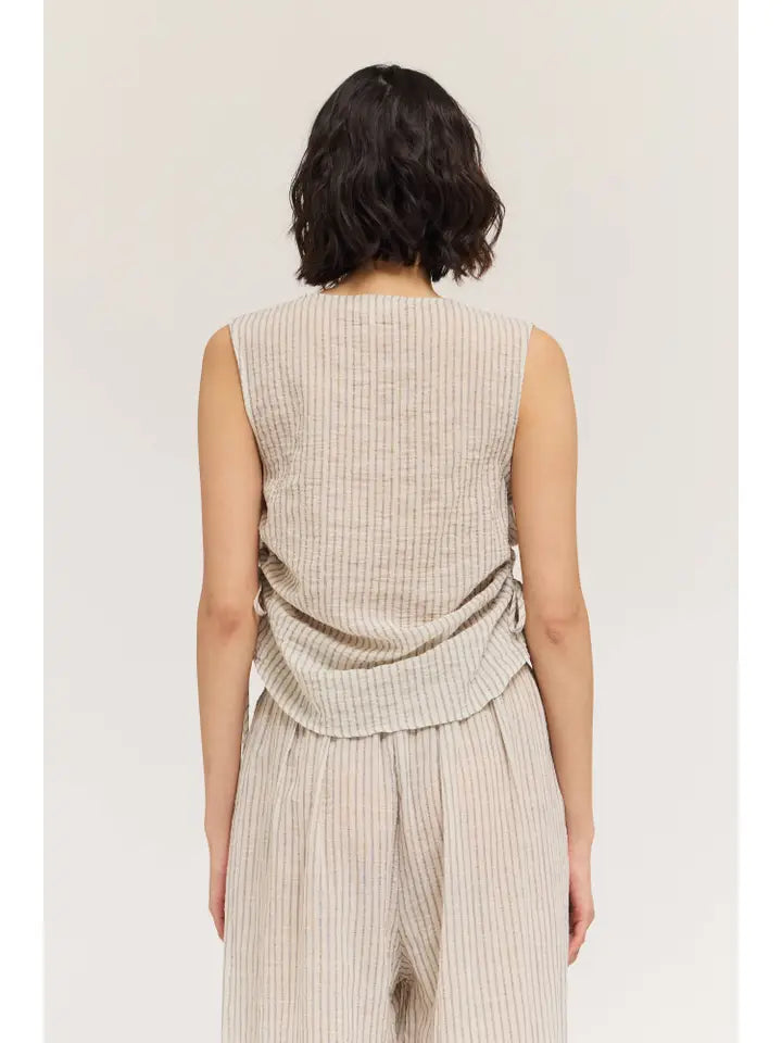 Asymmetrical Stripe Blouse