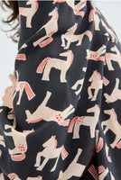 Horse Print Long Sleeve Top