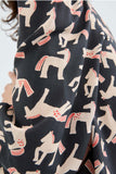 Horse Print Long Sleeve Top