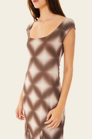 Bitna Mesh Midi Dress - Clay