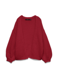 Maybe Long Sleeve Open Cardigan - Biking Red