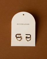 Ali Scalloped Huggie Hoops - Gold