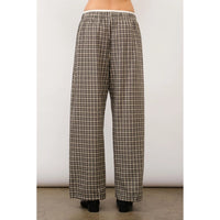Dalia Double Waistband Plaid Lounge Pants