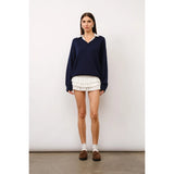 Cove Collared Two-Fer Oversized Sweater