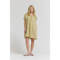 Puff Sleeves Tie Back Mini Dress - Dry Sage