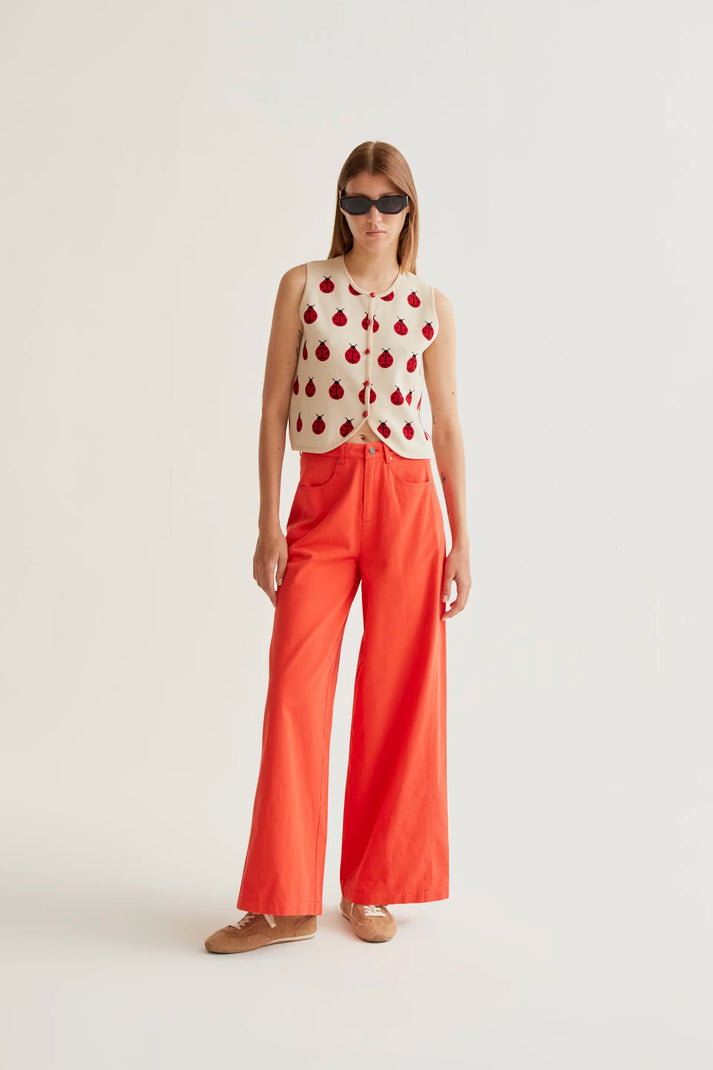 Red Coccinelle Vest