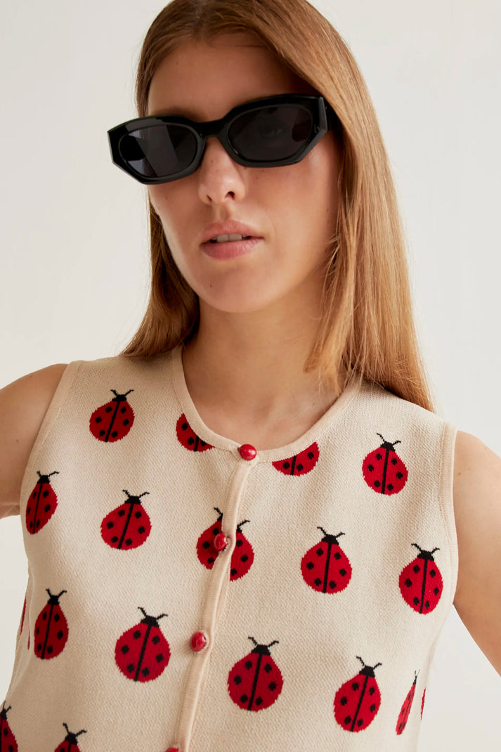 Red Coccinelle Vest