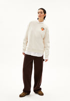 Aarin Oversized Fruit Embroidered Sweatshirt - Undyed