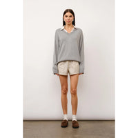 Cove Collared Two-Fer Oversized Sweater
