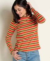Maisey Long Sleeve Turtleneck - Grenadine Stripe