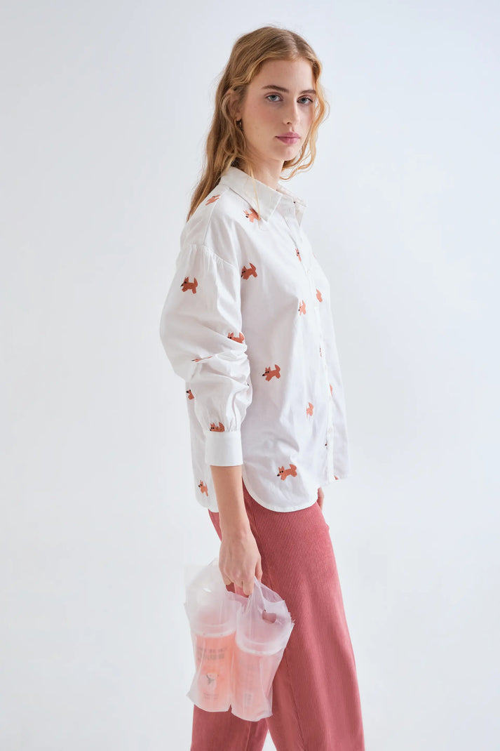 Fox Embroidered Shirt