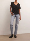 Girlfriend V Neck Tee - Black