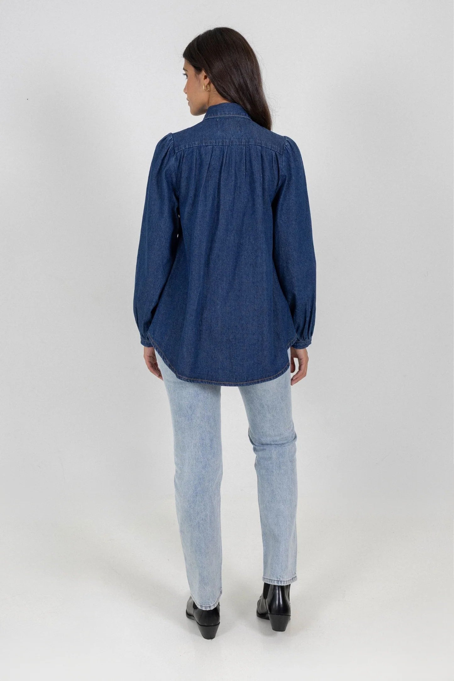 Louise Denim Shirt Dark Blue