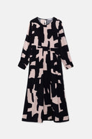 Abstract Print Midi Dress
