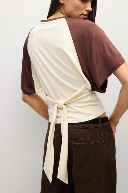 The Taylor Top - Cream/Brown