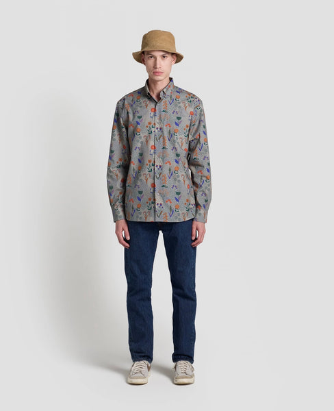 Rainy Field Printed Long Sleeve Shirt
