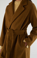 Flannel Coat With Lapel Collar