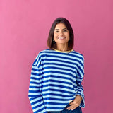 Nuria Blue And Yellow Long Sleeve Shirt