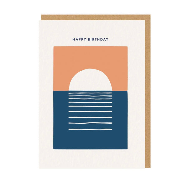 Setting Sun Birthday Greeting Card