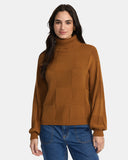 Vineyard Turtleneck Jumper - Workwear Brown