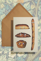 Googly Bread Greeting Card