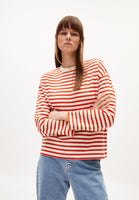 Frankaa Stripe Sweatshirt - Emergency Red/Undyed