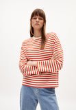 Frankaa Stripe Sweatshirt - Emergency Red/Undyed