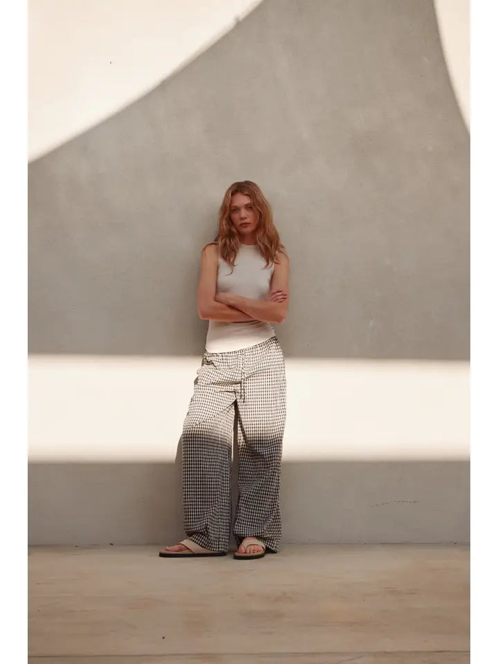Relaxed Fit Eyelet Pants - Midnight