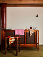 Raspberry Stripe Tea Towel