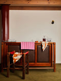 Raspberry Stripe Tea Towel