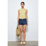 Charlie Ruched Sleeveless Top - Citrine