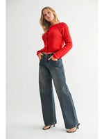Baggy Wide Leg Jean - Vintage Dark