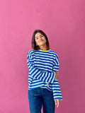 Nuria Blue And Yellow Long Sleeve Shirt