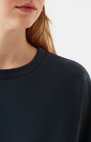 Oversized Crew Neck Sweatshirt - Black