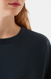 Oversized Crew Neck Sweatshirt - Black