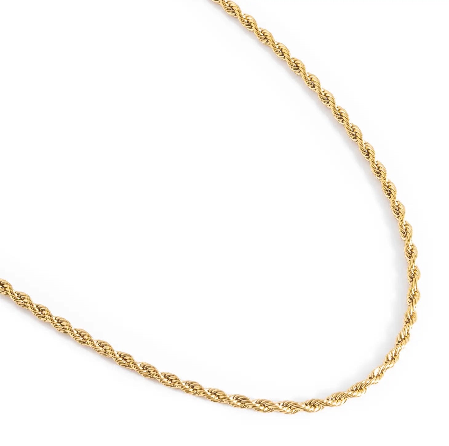 Gold Rope Chain Necklace