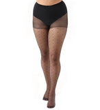 Sheer Dotty Tights - Black