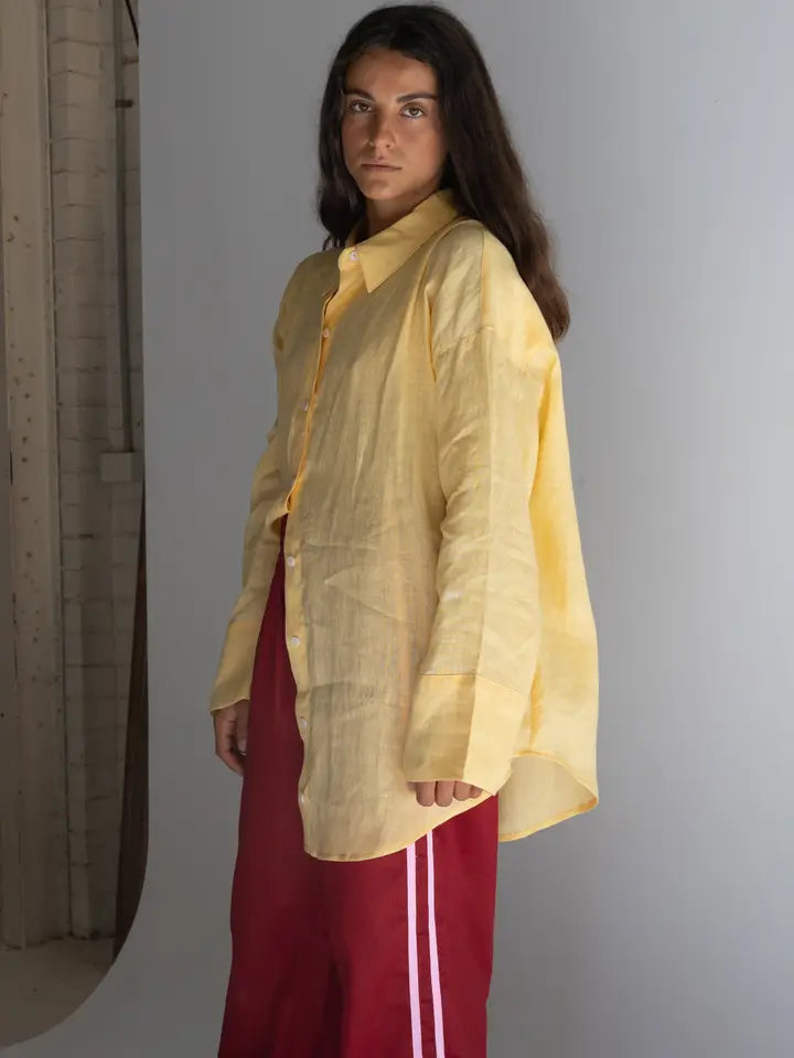 Linen Pant - Crimson