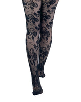 Fleur Lace Tights - Black