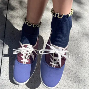 Petite Ruffled Modal Socks