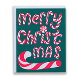 Merry Christmas with Candy Cane Card