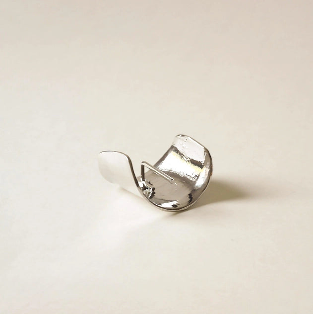 Metal Hair Ponytail Cuff Stick - Silver