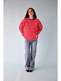 Nuria Pink And Red Long Sleeve Shirt